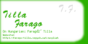 tilla farago business card